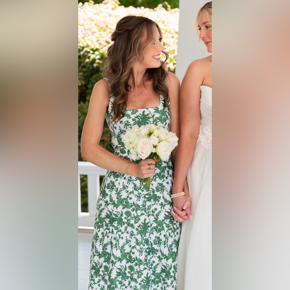 Smith & Quinn Rosemary Waltz Green Floral Bridesmaids Dress